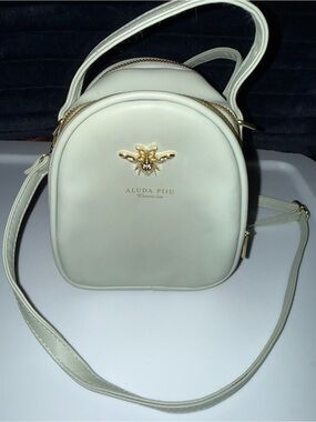 Mint green Mini Crossbody Bag with Gold Bee Accent